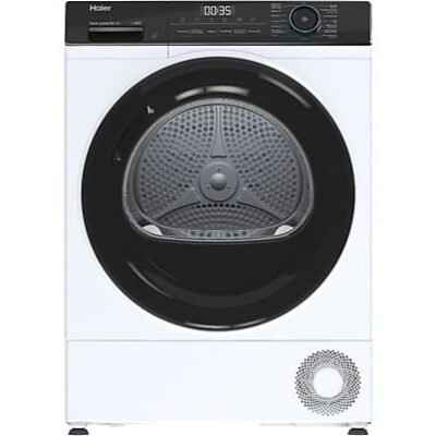 Haier Secadora bomba de calor – Haier I-Pro Series 3 HD100-A2939E-IB , 10 kg, 15 programas, I-Refresh, Drying Lens, Blanco