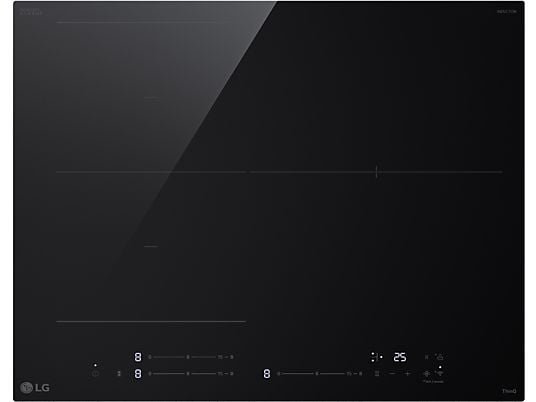 LG Placa inducción - LG CBIZ2432B, 3 Zonas, 1 Zona Flex, Ancho 59 cm, Cristal Negro