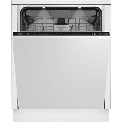 Beko Lavavajillas integrable – Beko BDIN38644D, 16 Servicios, 8 Programas, 60 cm, Tercera bandeja, CornerIntense, DeepWash, Sin panelar