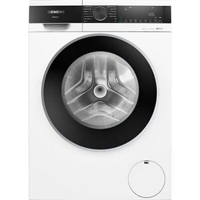 Siemens Lavadora carga frontal – Siemens WG44G2ZAES, Serie IQ500, 9 kg, 1400 RPM, 17 programas, Smart Finish, programa AntiManchas, Blanco