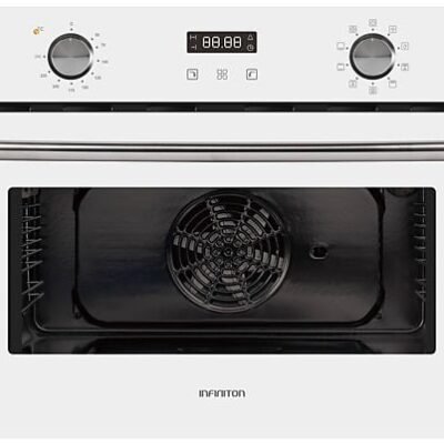 Infiniton Horno – Infiniton 40ACW0, Multifunción,45 l, 2800 W, 9 funciones, 59.4 cm, Acabado Cristal blanco