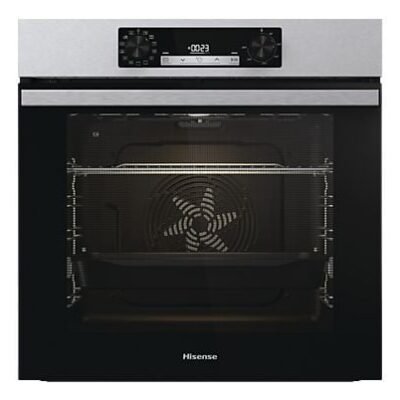 Hisense Horno – Hisense BI64213E14PX, Multifunción, Pirolítico, 77 L, 59.5 cm, Modo Air Fry, A+, Inox