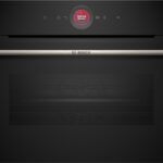 BOSCH Horno compacto - BOSCH CBG7341B1, Integrable, Hidrolítica, 47 l, 59,4 cm, negro