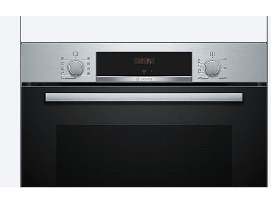 Bosch Horno - Bosch HBA514ES3, Serie 4, Multifunción, Limpieza por agua, 71 l, HotAir 3D, Mandos ocultables, 60 cm, inox - Imagen 3