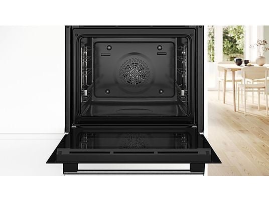 Bosch Horno - Bosch HBA514ES3, Serie 4, Multifunción, Limpieza por agua, 71 l, HotAir 3D, Mandos ocultables, 60 cm, inox - Imagen 4