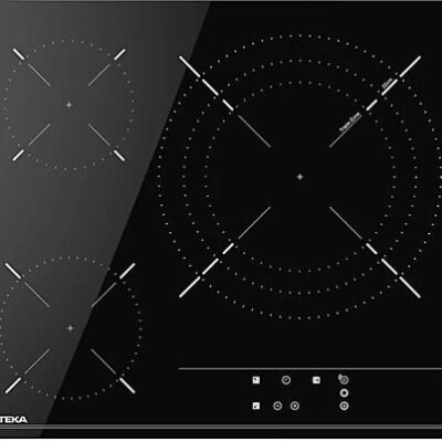 Teka Placa vitrocerámica – Teka TBC 63632 TTC, 3 zonas, 32 cm Zona Grande, 60 cm, Función Booster, Temporizador, Stop & Go, Negro