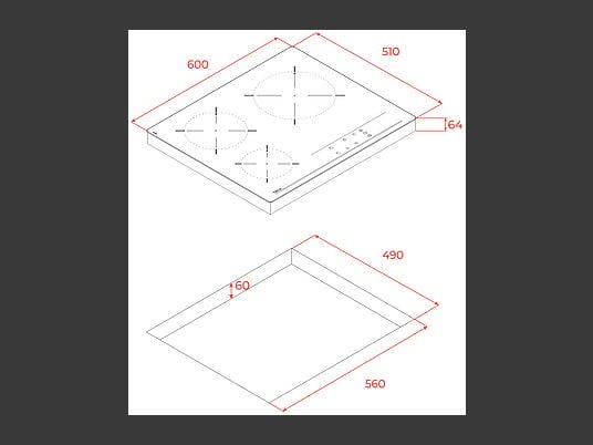 Teka Placa vitrocerámica - Teka TBC 63632 TTC, 3 zonas, 32 cm Zona Grande, 60 cm, Función Booster, Temporizador, Stop & Go, Negro - Imagen 2
