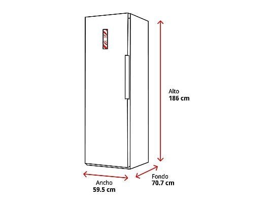 LG Congelador vertical - LG GFM61MCCSF, 324 l, 186 cm, No Frost, LinearCooling™, Negro - Imagen 2