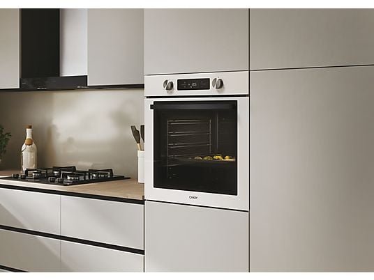 Candy Horno - Candy Bake 600, Convección + Ventilador, Hidrolítico, 78 l, 59.5 cm Alto y Ancho, 9 Funciones de Cocción, Multifunción, Blanco - Imagen 7