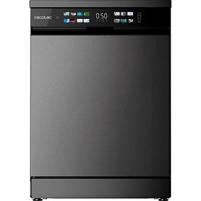 Cecotec Lavavajillas – Cecotec Bolero Aguazero 6210 Dark D, 15 cubiertos, 14 programas, 60 cm, Tercera bandeja, Pantalla FullColor XXL, Dual Zone Wash