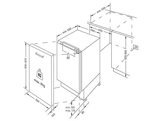 Congelador integrable - Infiniton CV-BB96V82WEM, 95 l, 82 cm, Defrost, Sin panelar - Imagen 2