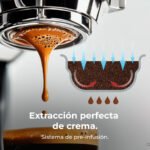 Cafetera express - CECOTEC Baristeo Regina, 9 bar, 5200 W, 300 - Imagen 3
