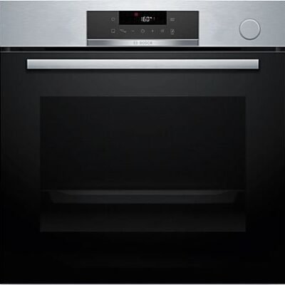 Bosch Horno a vapor – Bosch HRG532ES3, Serie 4, Multifunción, Aquálisis, 71 l, 60 cm, 3D Hotair, Panel trasero autolimpiante, Inox