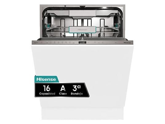 Hisense Lavavajillas integrable - Hisense HV673A65, 16 servicios, 7 programas, 59.8 cm, Tercera Bandejea, Wi Fi, Sin Panelar
