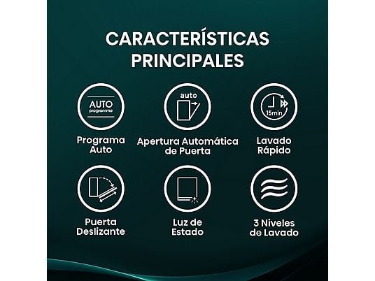 Hisense Lavavajillas integrable - Hisense HV673A65, 16 servicios, 7 programas, 59.8 cm, Tercera Bandejea, Wi Fi, Sin Panelar - Imagen 3