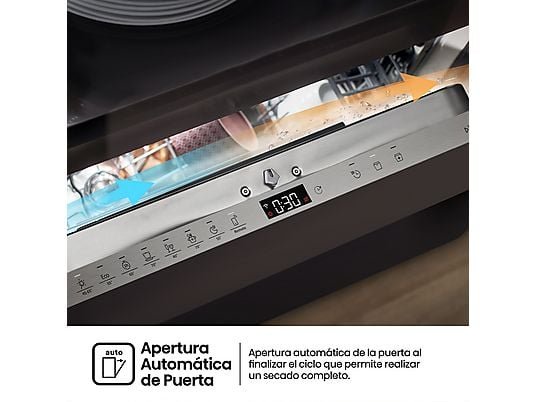 Hisense Lavavajillas integrable - Hisense HV673A65, 16 servicios, 7 programas, 59.8 cm, Tercera Bandejea, Wi Fi, Sin Panelar - Imagen 4