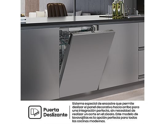 Hisense Lavavajillas integrable - Hisense HV673A65, 16 servicios, 7 programas, 59.8 cm, Tercera Bandejea, Wi Fi, Sin Panelar - Imagen 7