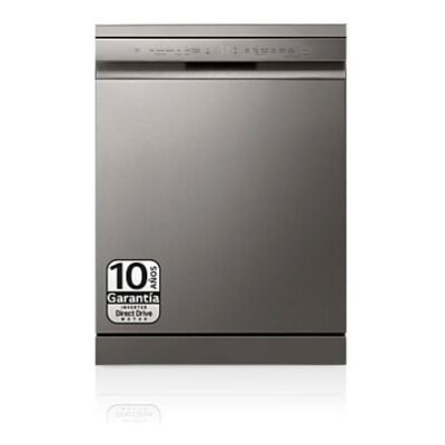 LG REACONDICIONADO Seminuevo Excelente Lavavajillas – LG DF355FP, 14 servicios, 9 programas, 60 cm, LED táctil, Tercera bandeja, QuadWash™, Acero inox