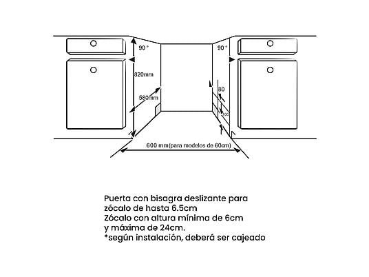 Infiniton Lavavajillas integrable - Infiniton DIW-BB681, 14 servicios, 9 programas, Ancho 59.8 cm, Tercera bandeja, Sin panelar - Imagen 2