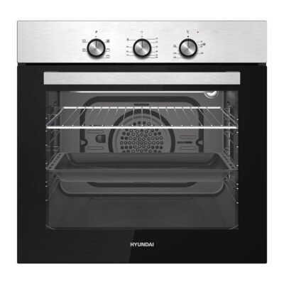 Horno multifunción – HYUNDAI HHM4700X, Libre instalación, 60 l, 59,6 cm, Inox