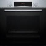 Bosch REACONDICIONADO Seminuevo Muy bueno Horno - Bosch HBA514ES3, Serie 4, Multifunción, Limpieza por agua, 71 l, HotAir 3D, Mandos ocultables, 60 cm