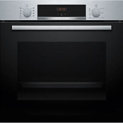 Bosch REACONDICIONADO Seminuevo Bueno Horno – Bosch HBA514ES3, Serie 4, Multifunción, Limpieza por agua, 71 l, HotAir 3D, Mandos ocultables, 60 cm, in