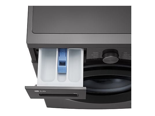 LG Lavadora carga frontal - LG F4A10S8NDK, 8 kg, 1400 rpm, 8 programas, Grafito Silver - Imagen 8