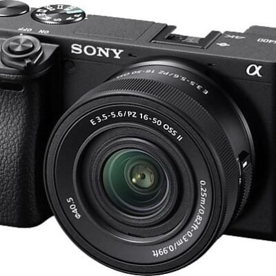 Sony Cámara EVIL – Sony Kit Alpha 6400A (ILCE6400AKB) + Objetivo SELP16502, Con sensor CMOS Exmor APS-C, 24.2 MP, 4K, Bluetooth