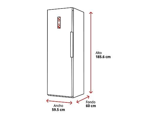 Hisense Frigorífico una puerta - Hisense RL3K370SEWE, No Frost, 185.6 cm, 372 l, Kitchen Fit, Wi Fi, Blanco - Imagen 2
