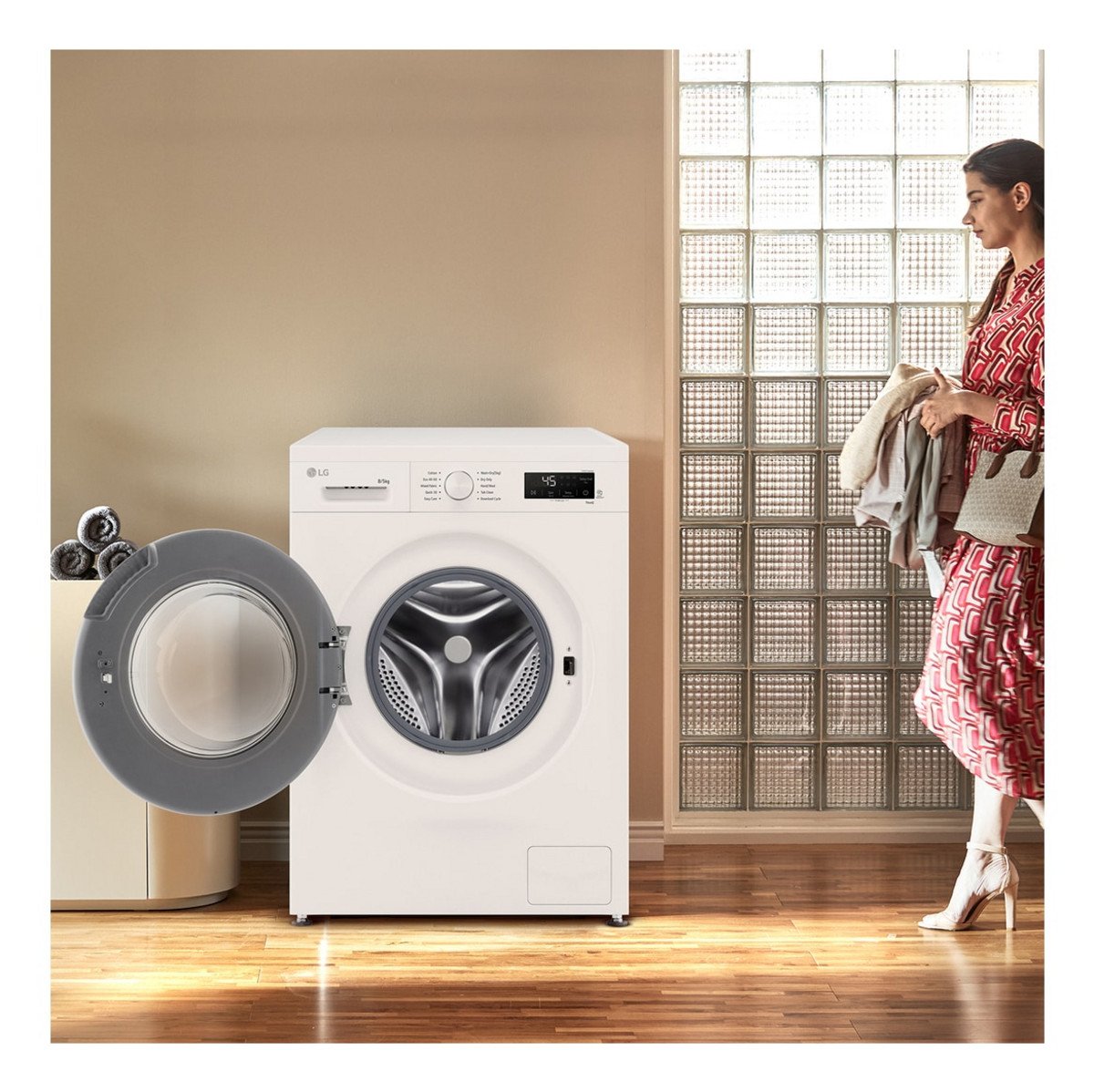 LG Lavadora secadora - LG LGW4X1085NWH, 8 kg + 5 kg, Blanco - Imagen 2