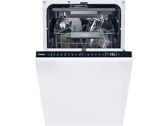 Haier Lavavajillas integrable - Haier XI1C3TB2FB I-Pro Shine Series 4, 11 Servicios, 8 Programas, 44.8 cm, Tercera bandeja, Sin Panelar