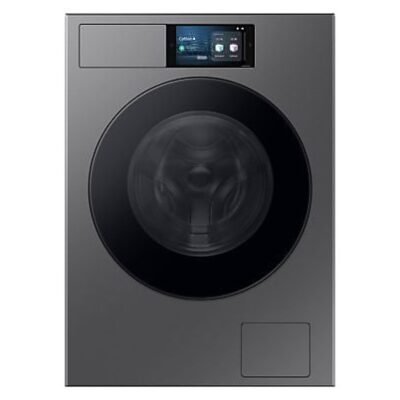 Samsung Lavadora carga frontal – Samsung Bespoke AI WF90F09C4SU3, 9 kg, 1400 rpm, 24 programas, Autodosificación, Clase A, Control por voz, Grafito