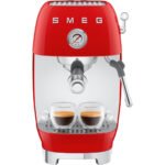 SMEG Cafetera espresso - SMEG ECF03RDEU, 15 bar, 1650 W, Rojo - Imagen 6