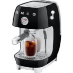 SMEG Cafetera espresso - SMEG ECF03BLEU, 15 bar, 1650 W, Negro - Imagen 8