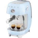 SMEG Cafetera espresso - SMEG ECF03PBEU, 15 bar, 1650 W, Azul pastel - Imagen 7