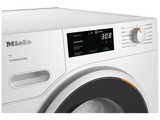 Miele Secadora bomba de calor - Miele TWD 640, 9 kg, 10 Programas, Libre Instalación, HygieneDry, AddLoad, Protección Antiarrugas, Blanco - Imagen 3
