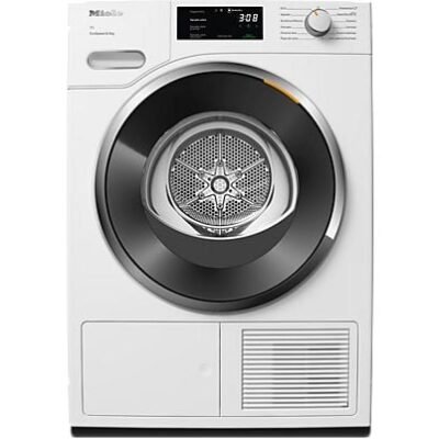 Miele Secadora bomba de calor – Miele TWH780WP EcoSpeed &9kg, 9 kg, 10 Programas, DirectSensor, SilenceDrum, DryCare 40, Blanco loto