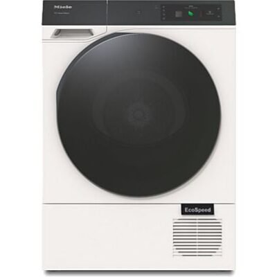 Miele Secadora bomba de calor – Miele TQ 1000 WP, 9 kg, 22 Programas, Display Táctil, QuickPowerDry, SteamCare, Blanco loto