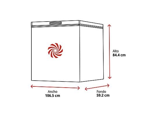 Infiniton Congelador horizontal - Infiniton CH-30H85BEH, 293 l, 84.4 cm Alto, Compresor Silent design, Tecnología Dual System, Control Mecánico, Blanc - Imagen 2