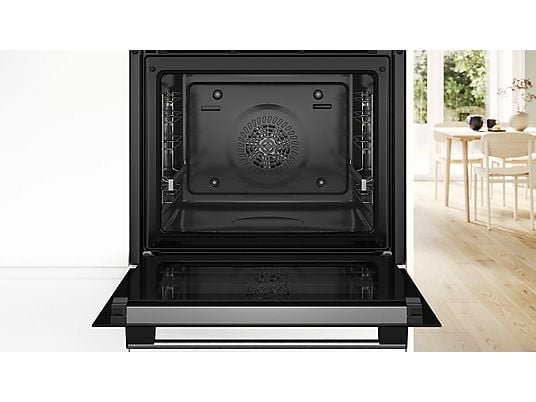 Bosch Horno a vapor - Bosch HRG572ES3,Serie 4, Multifunción, Pirolítico y por agua, Función Vapor añadido, Función AirFry, Inox - Imagen 4
