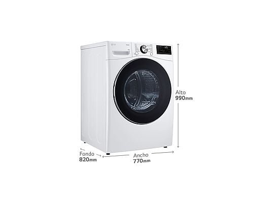 LG Secadora bomba de calor - LG RH18U8AVCW, 18 kg, 15 programas, 6 Motion™, Eco Hybrid™, Blanco - Imagen 3