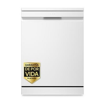 LG Lavavajillas – LG DF375HWS, 14 servicios, 10 programas, 60 cm, LED táctil, Tercera bandeja, TrueSteam™, QuadWash™, Blanco