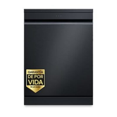LG Lavavajillas – LG DF375HMS, 14 servicios, 10 programas, 60 cm, LED táctil, Tercera bandeja, TrueSteam™, QuadWash™, Acero negro grafito antihuellas