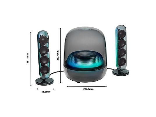 Harman Altavoz bluetooth - Harman Kardon SoundSticks 5, 190W RMS, Bluetooth, Conectividad HDMI ARC, Negro - Imagen 2