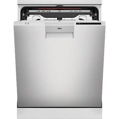 AEG REACONDICIONADO Seminuevo Bueno Lavavajillas – AEG FFB76717PM, 14 servicios, 9 programas, 60 cm, Tercera bandeja, programa ExtraHygiene, Inox