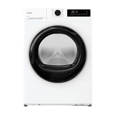 Candy Secadora bomba de calor – Candy GD 9N2B-S, 9 kg, 16 Programas, Carga Frontal, Función Anti-Arrugas, Blanco