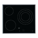 AEG Placa de vitrocerámica - AEG HK623020FB, 3 zonas, 590 mm, Black