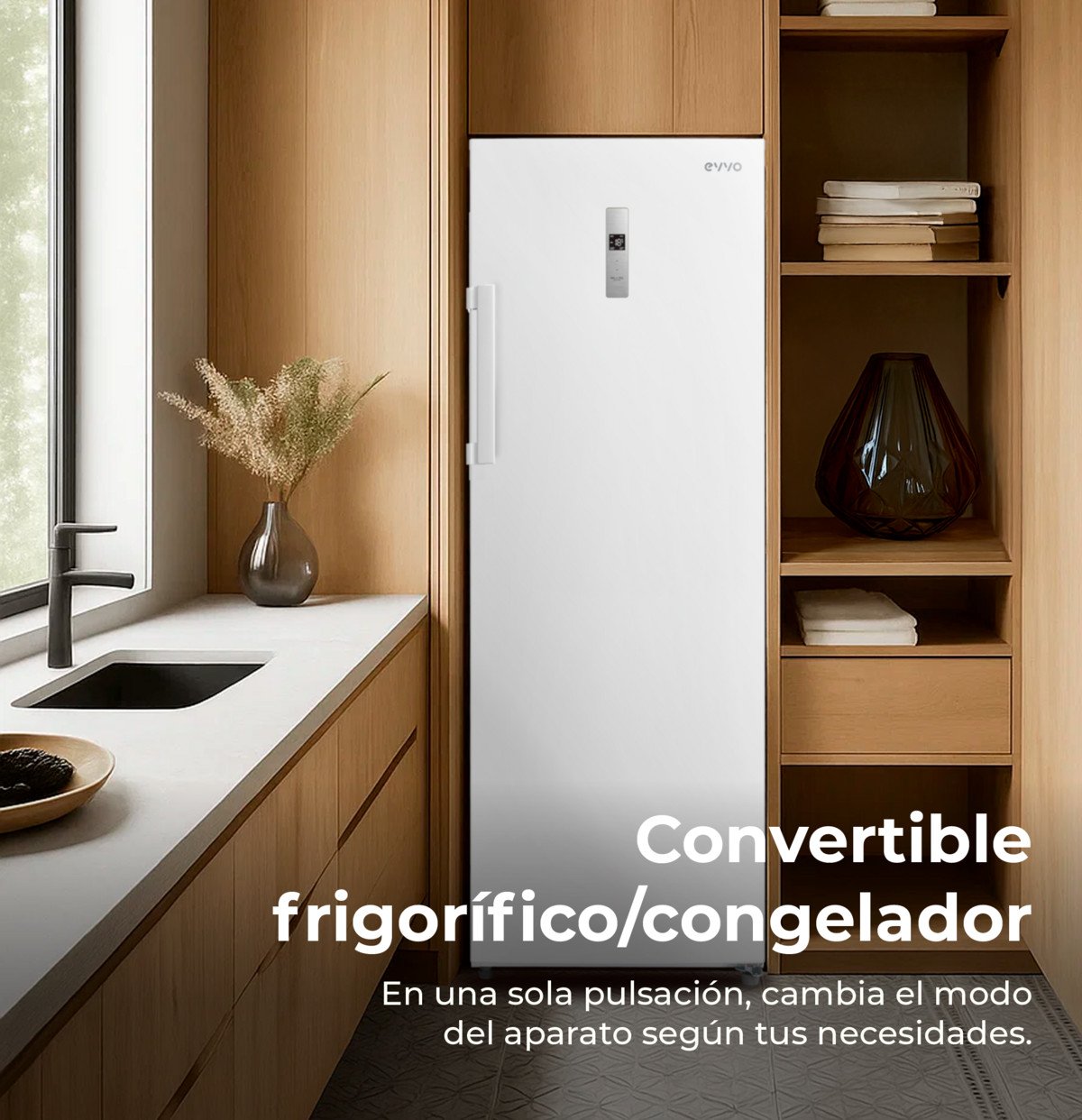 EVVO Congelador vertical - EVVO ICE 238, 1722 mm, Blanco - Imagen 5