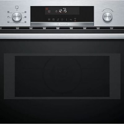 Bosch REACONDICIONADO Seminuevo Muy bueno Horno compacto con microondas – Bosch CMA585GS1, Multifunción, Limpieza por agua, 44 l, Mandos ocultables