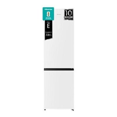 Hisense Frigorífico combi – Hisense RB435N4BWE, Total No Frost, 200.4 cm, 336 l, Multi Air Flow, Apertura de Puerta 90º, Blanco